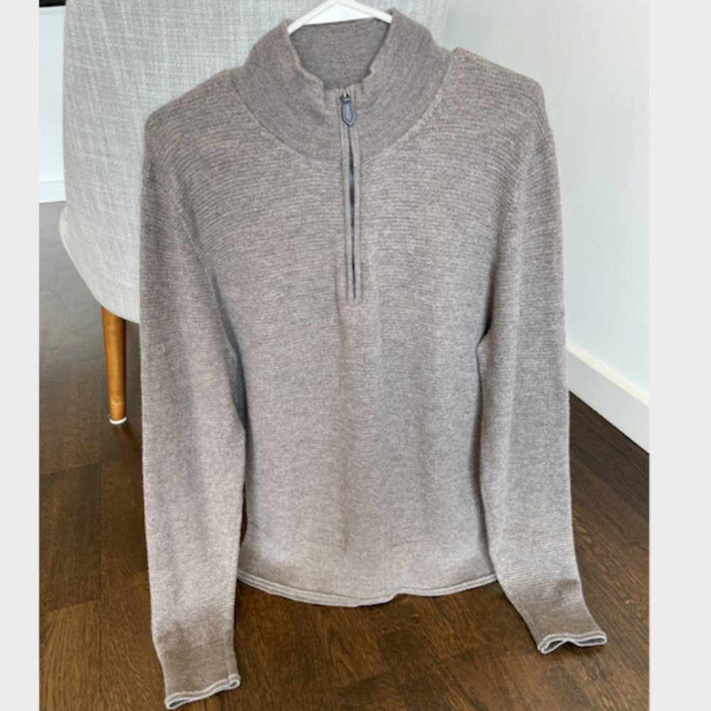 Mens Quarter Zip Sweater - XL